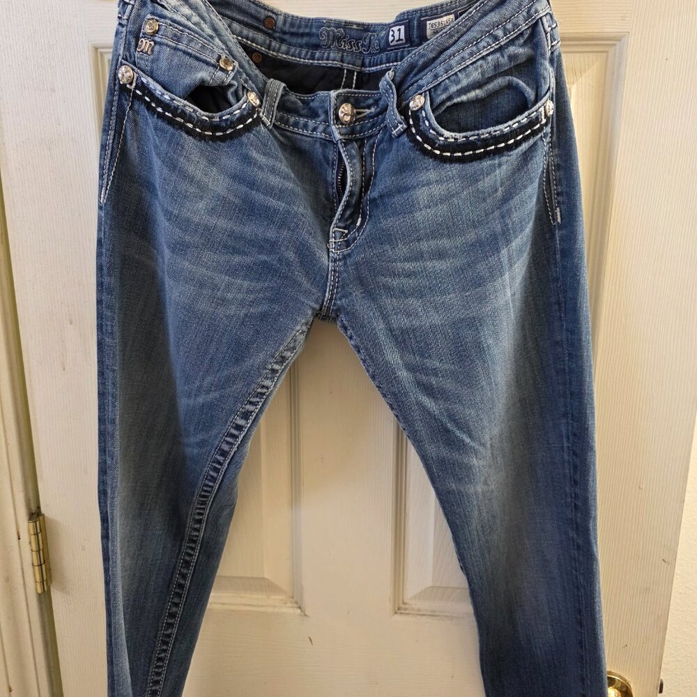 Miss Me Blue Embellished Women Jeans - Picture 2 of 4